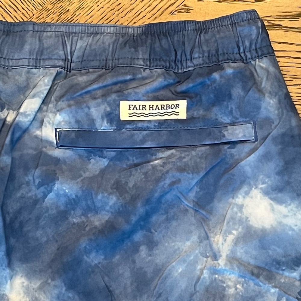 NWT Fair‎ Harbor Mastos Anchor Swim Trunks Mens 2XL XXL Clark Blue